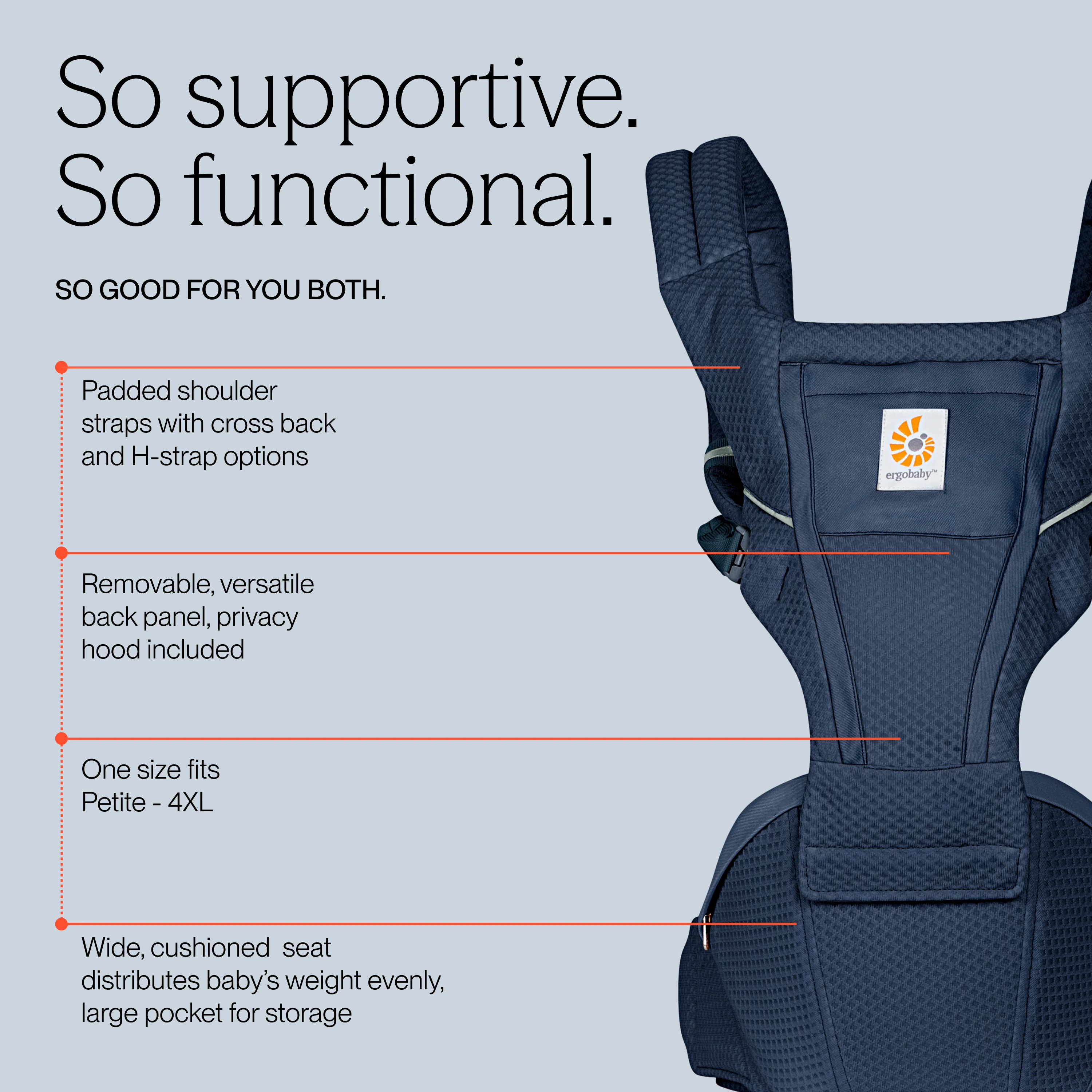 Alta Hip Seat Baby Carrier - Midnight Blue - Image 7
