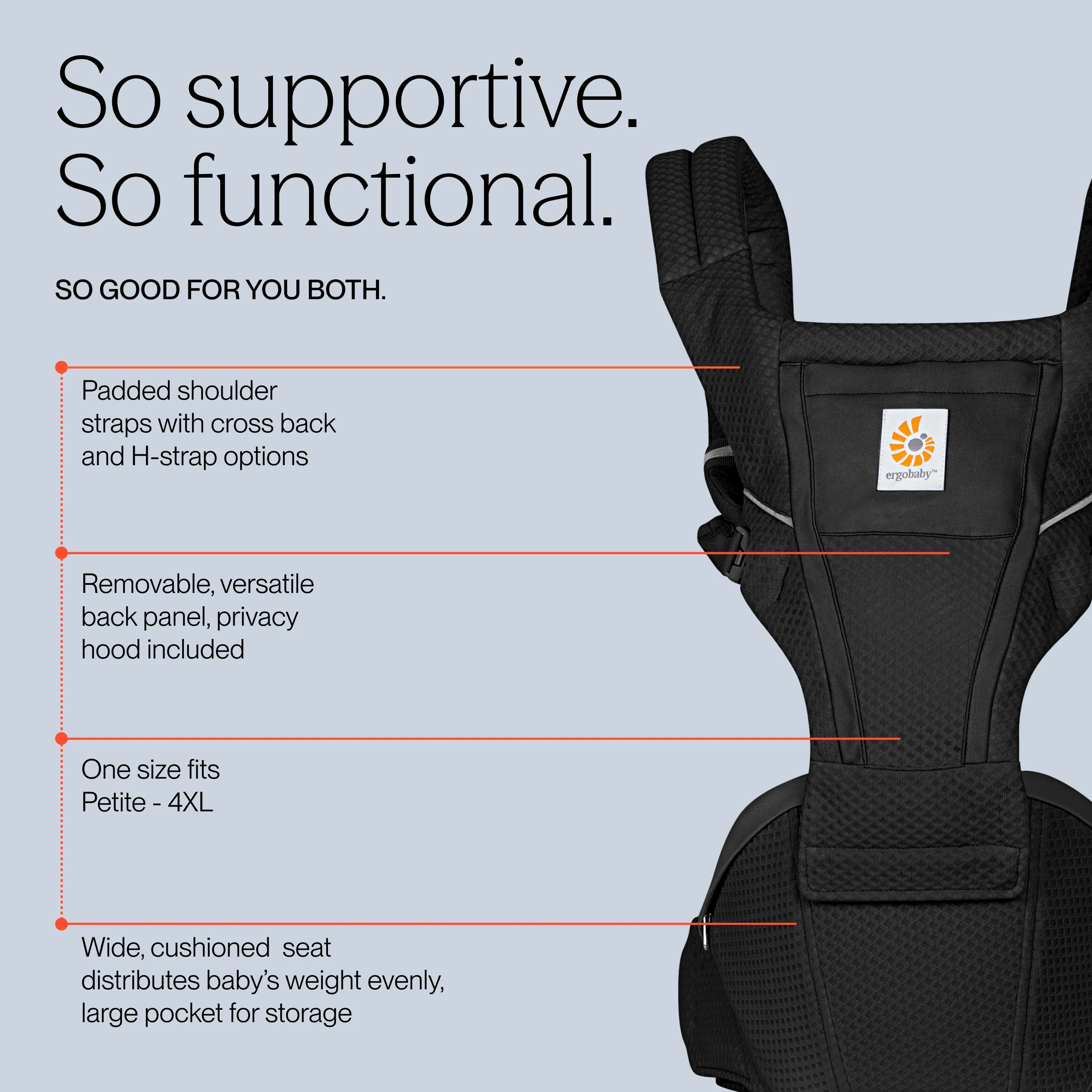 Alta Hip Seat Baby Carrier - Onyx Black - Image 7