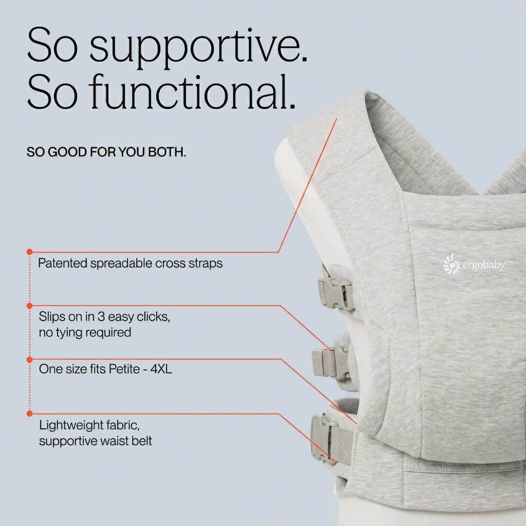 Embrace Baby Carrier - Soft Grey - Image 6