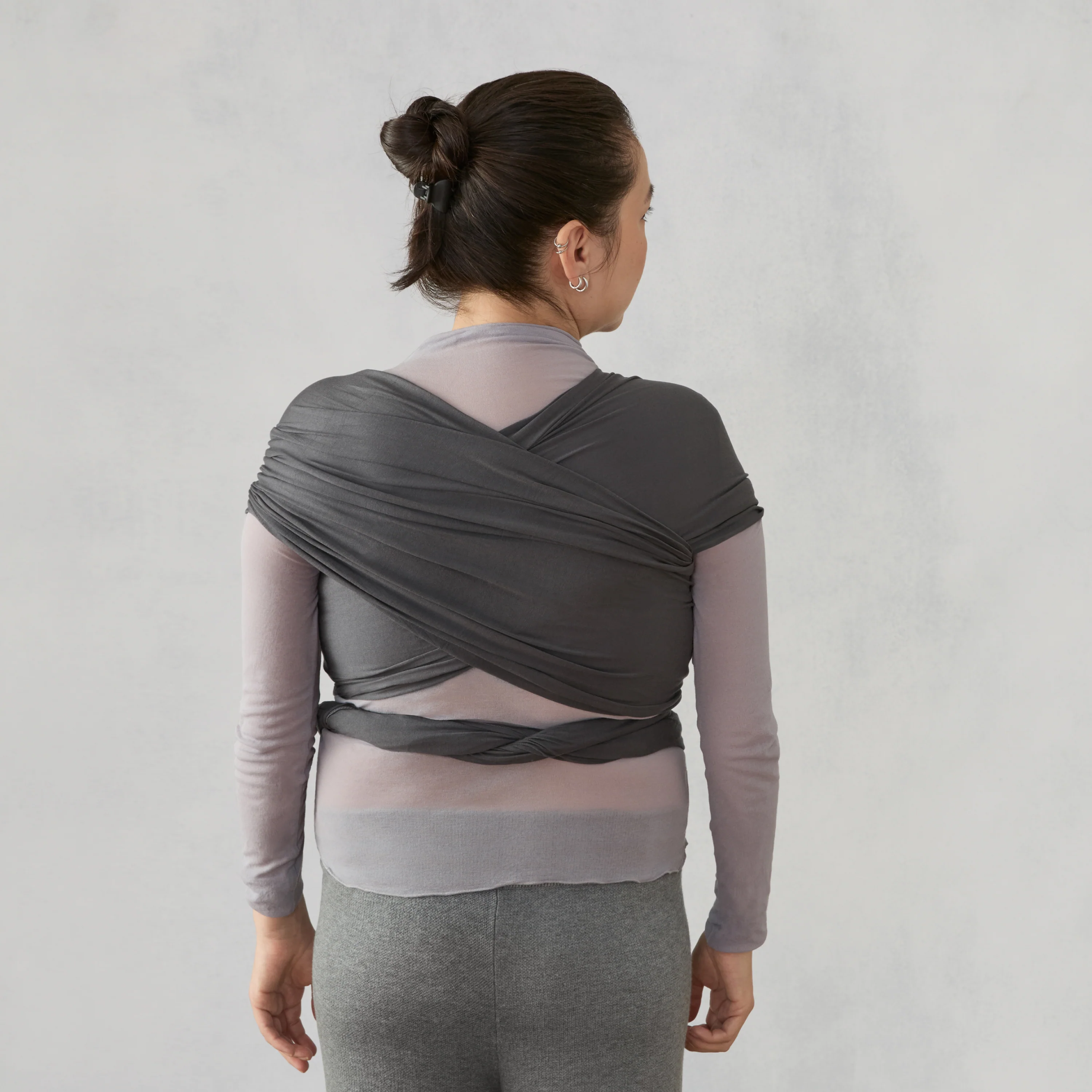 Aura Wrap Sustainable Knit - Soft Black - Image 6