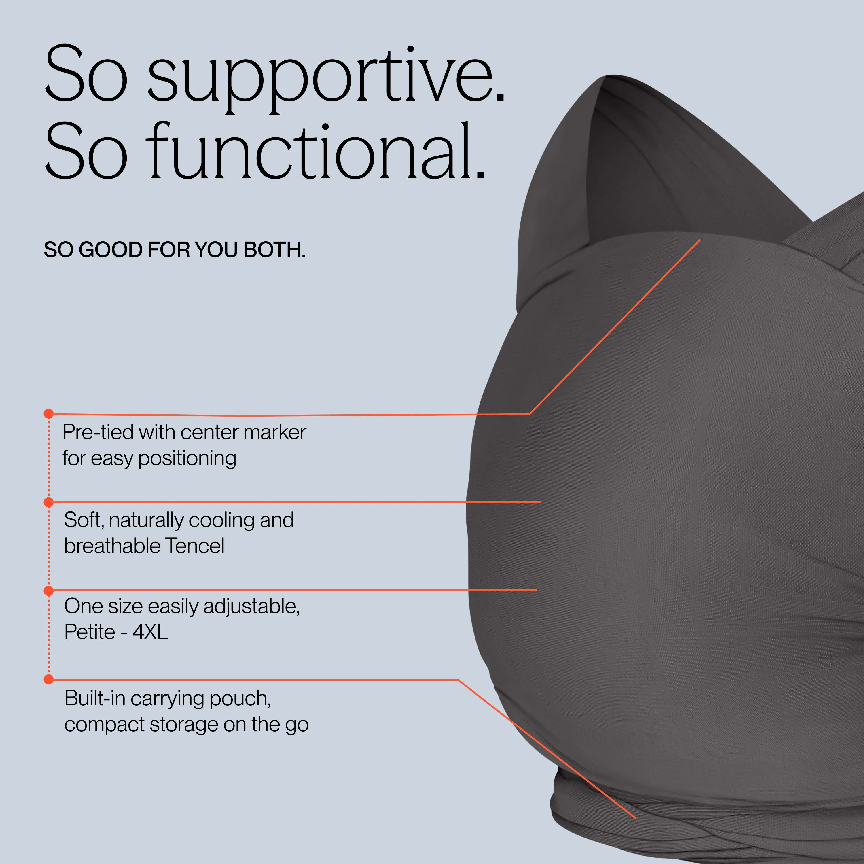 Aura Wrap Sustainable Knit - Soft Black - Image 9