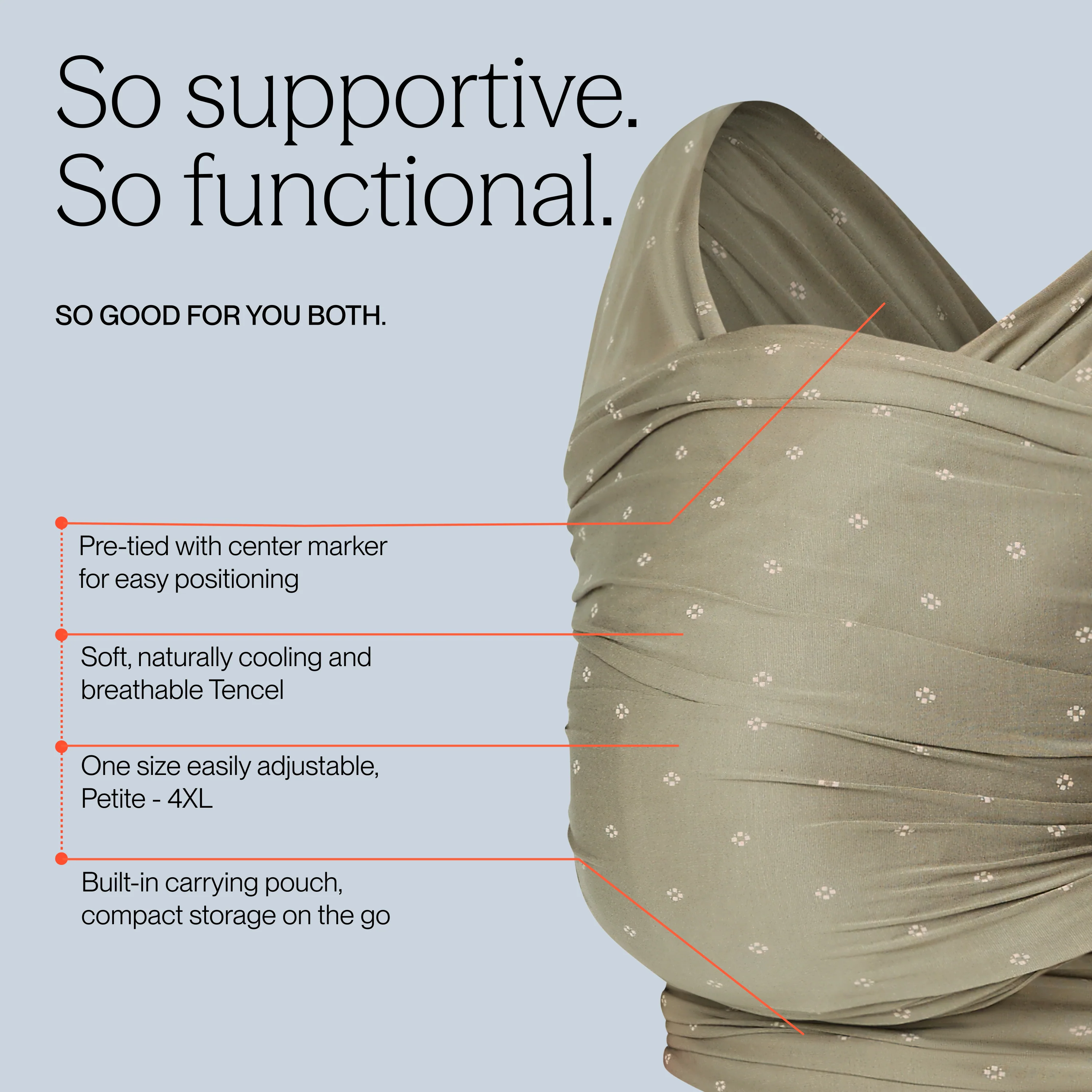 Aura Wrap Sustainable Knit - Olive Diamonds - Image 8