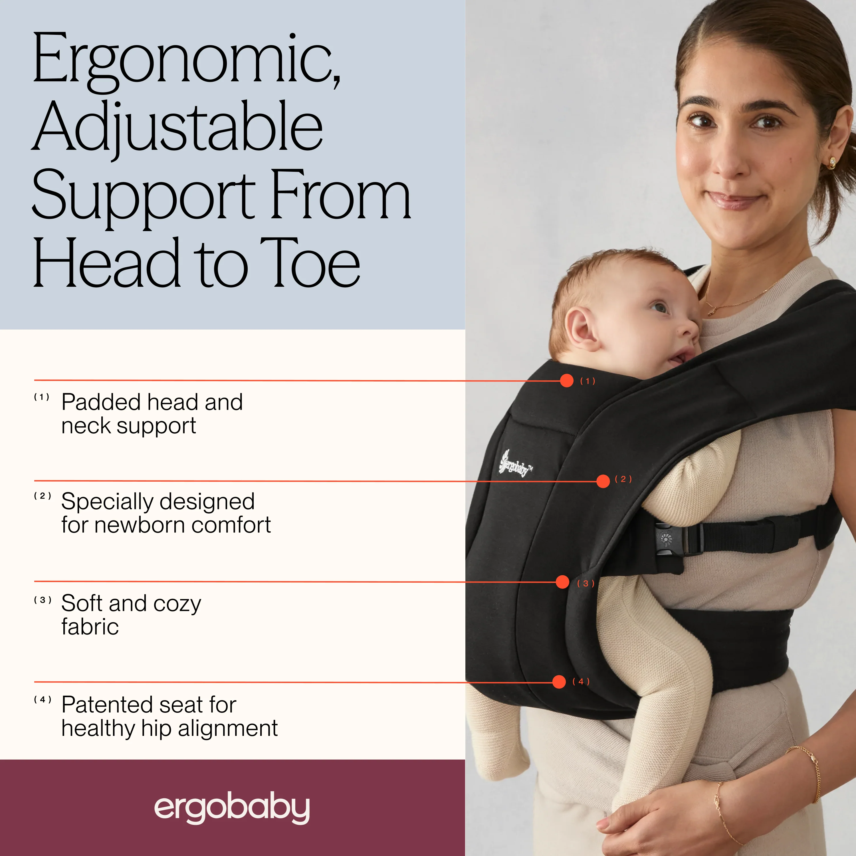 Embrace Baby Carrier - Pure Black - Image 7