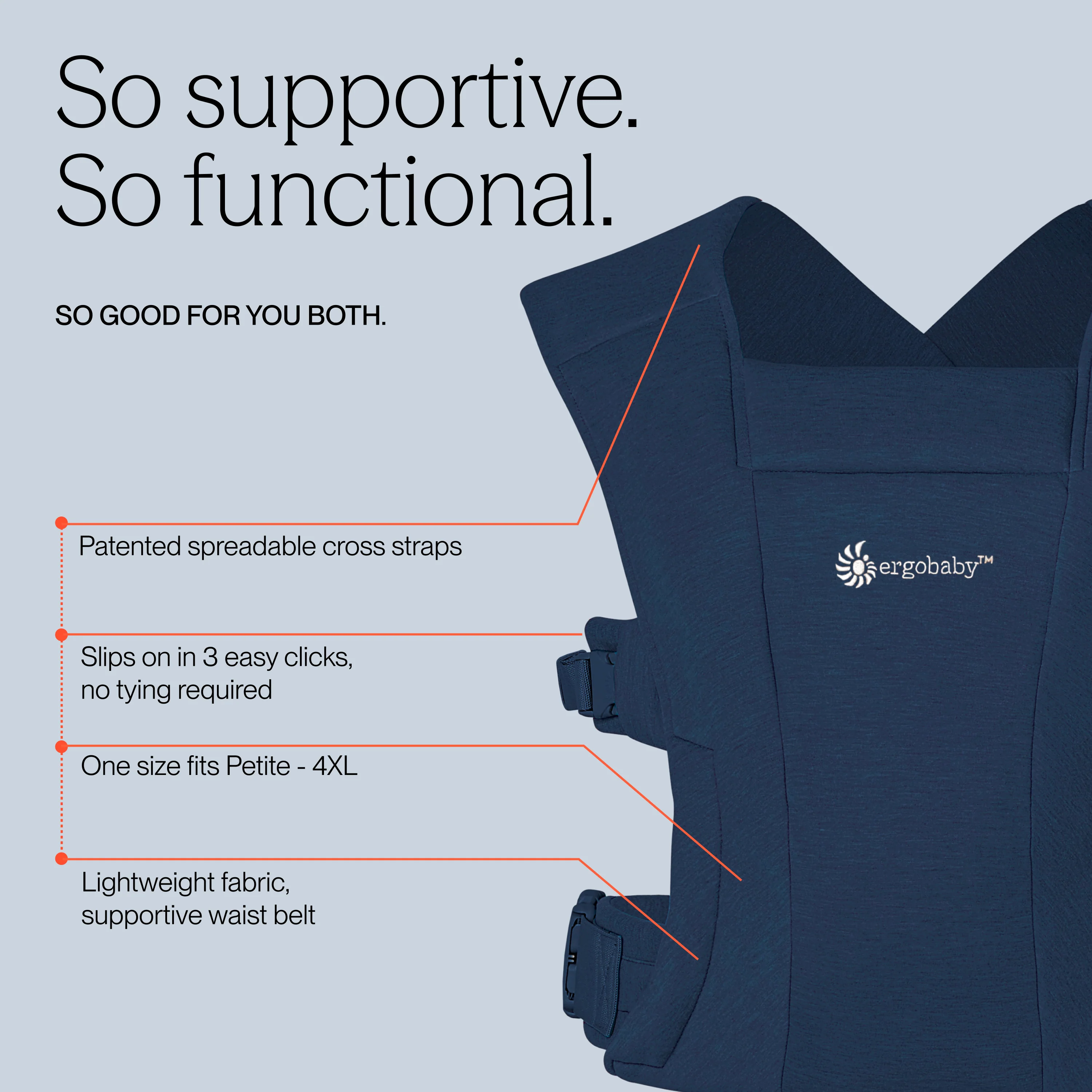 Embrace Baby Carrier - Midnight Blue - Image 6