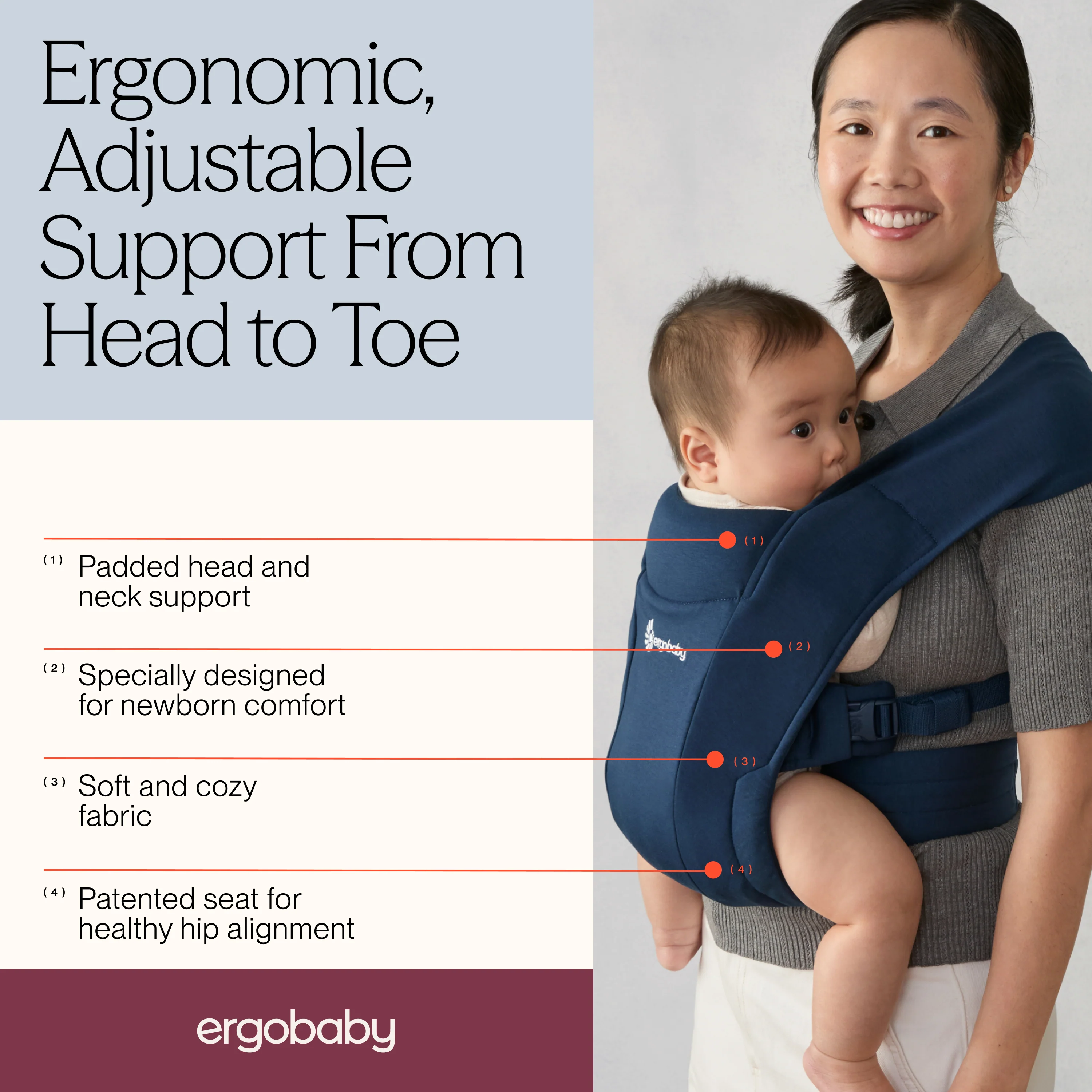 Embrace Baby Carrier - Midnight Blue - Image 7