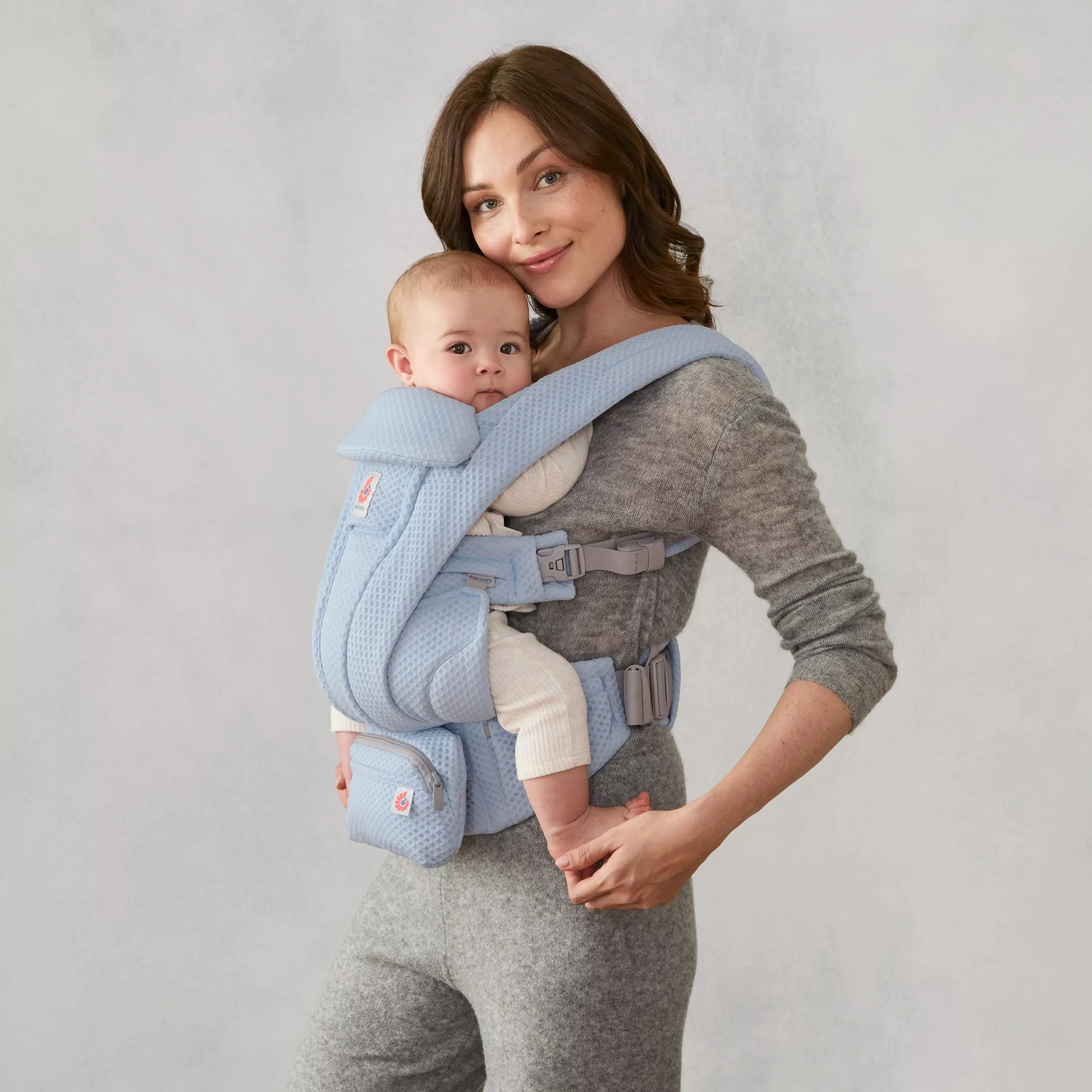 Omni Deluxe Mesh Baby Carrier - Serene Blue - Image 3