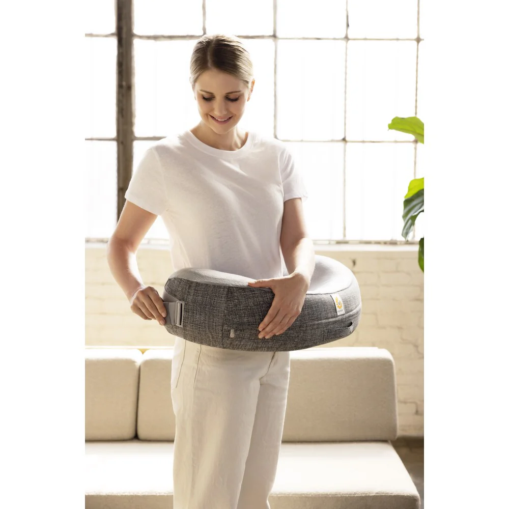 Natural Curve Nursing Pillow - Heathered Grey - Image 3