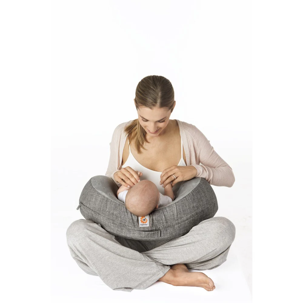 Natural Curve Nursing Pillow - Heathered Grey - Image 6