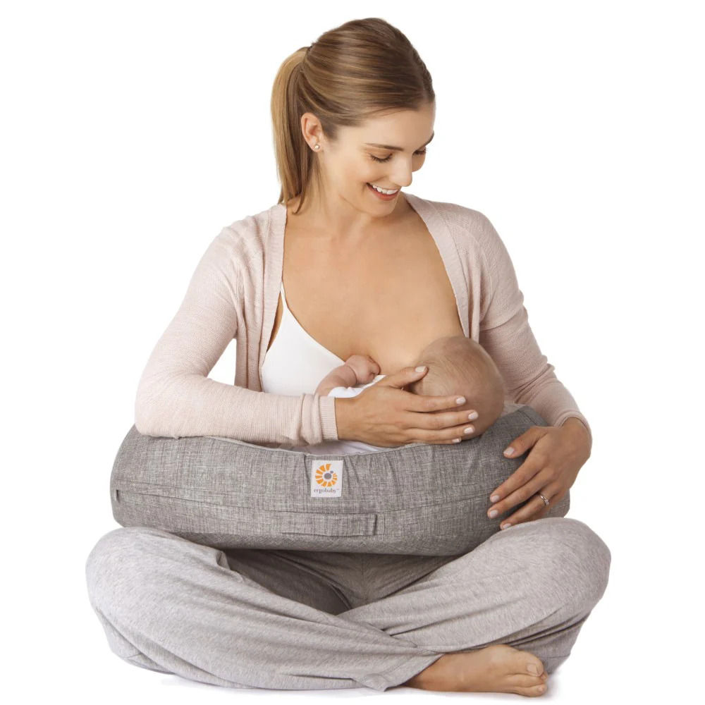 Natural Curve Nursing Pillow - Heathered Grey - Image 9