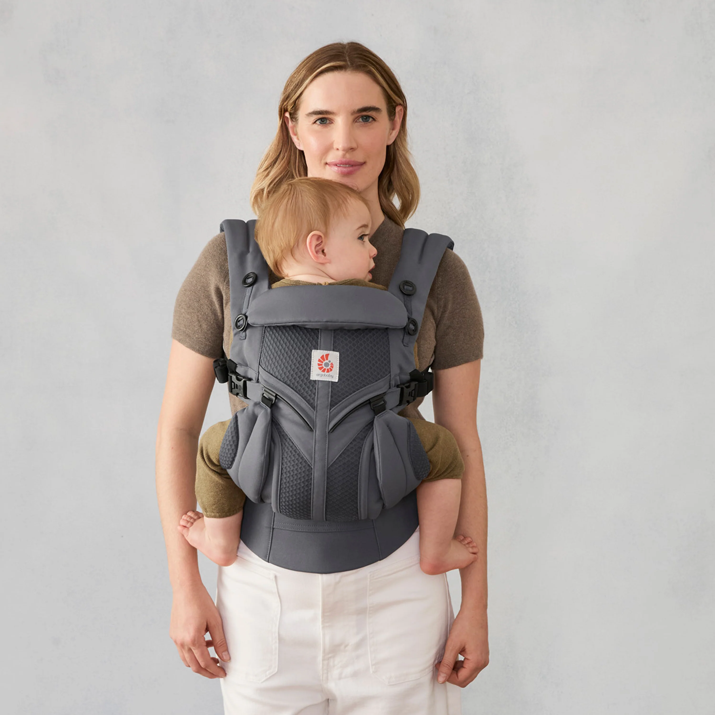 Omni Classic Mesh Baby Carrier - Charcoal Grey - Image 3