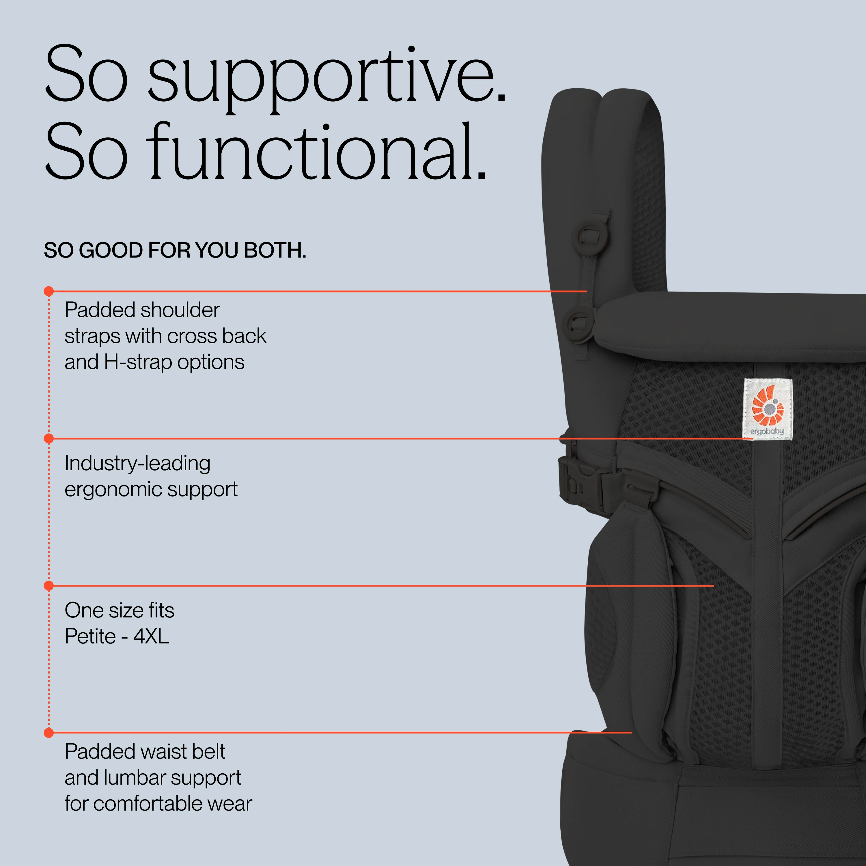 Omni Classic Mesh Baby Carrier - Onyx Black - Image 7