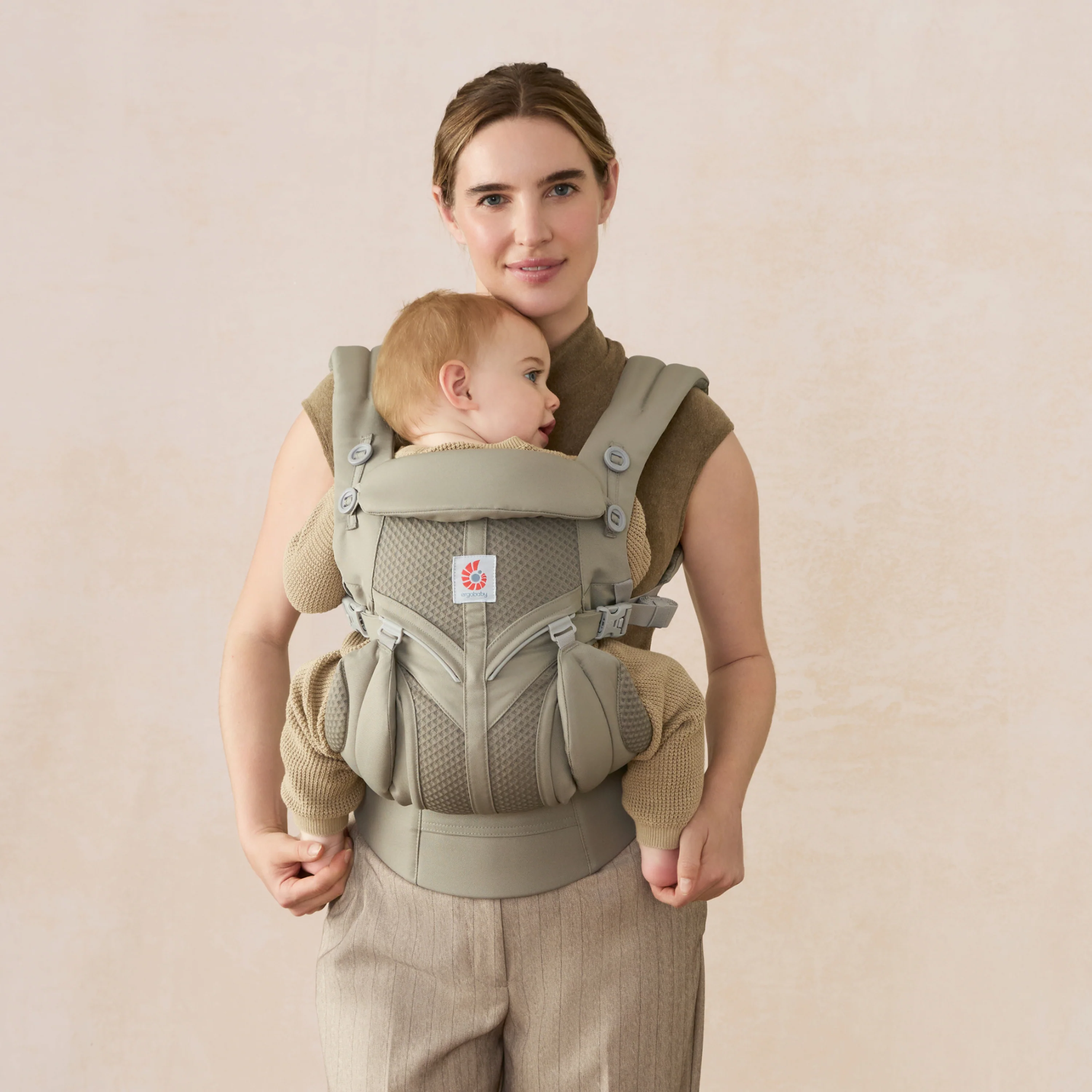Omni Classic Mesh Baby Carrier - Soft Olive - Image 3