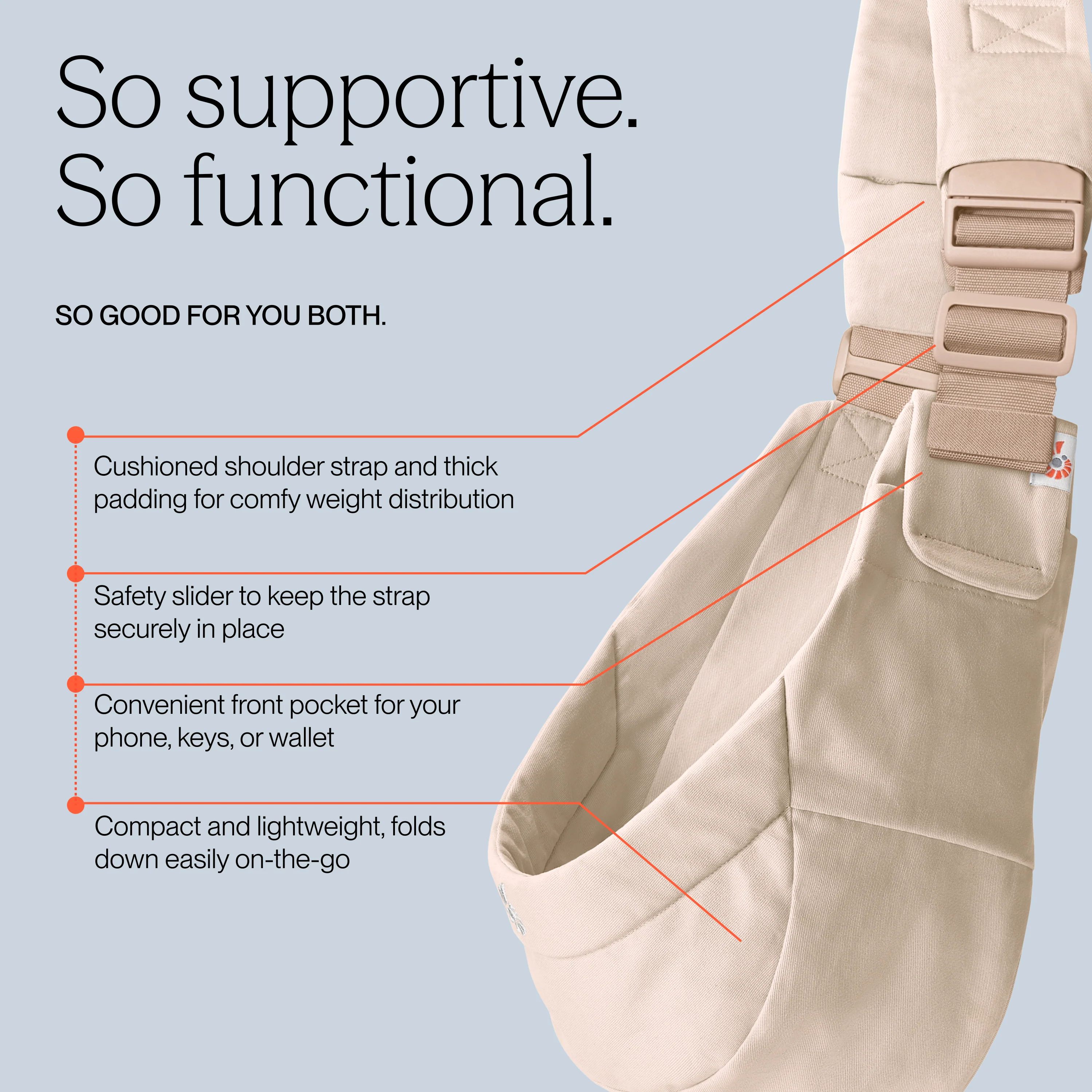 Upsie Sling Carrier - Natural Beige - Image 6