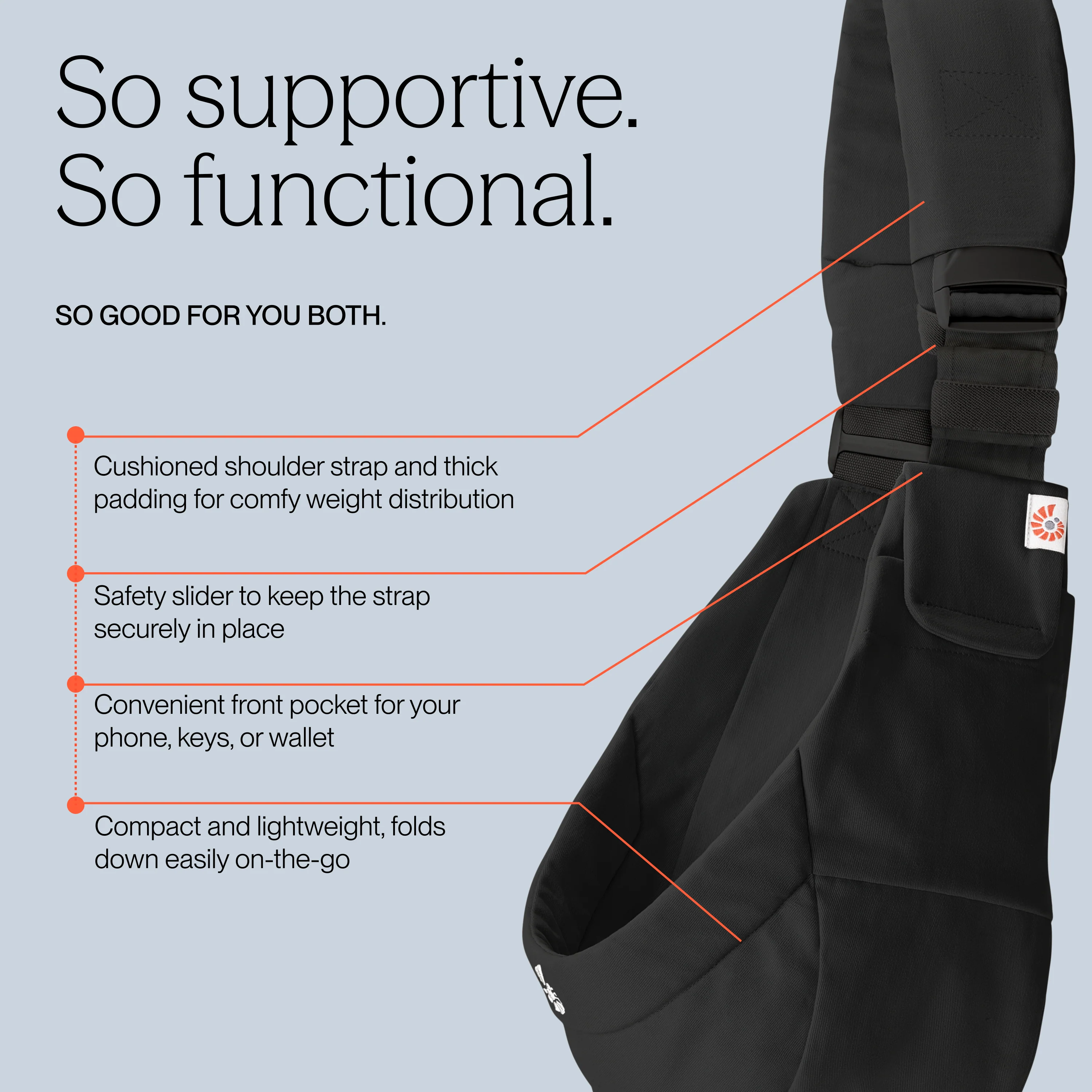 Upsie Sling Carrier - Onyx Black - Image 7