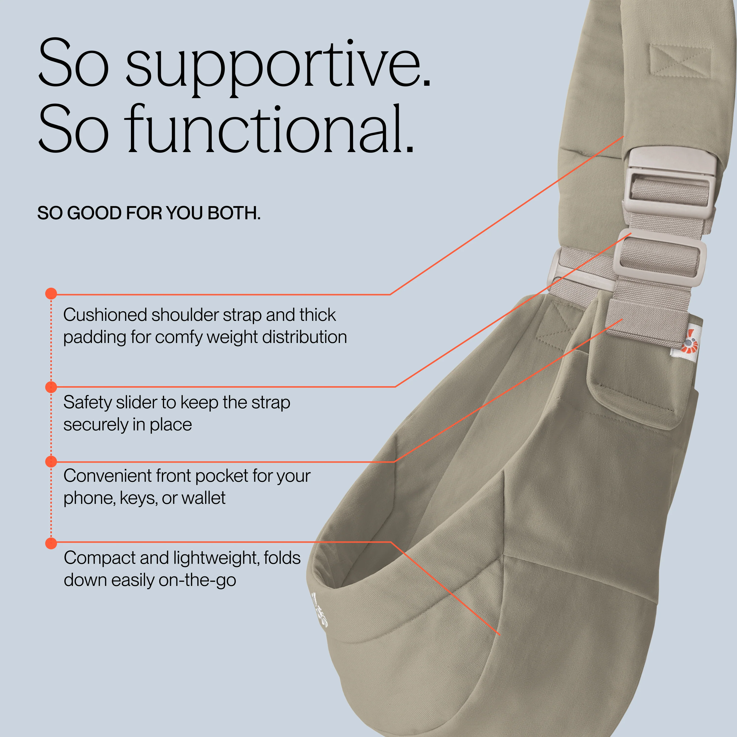 Upsie Sling Carrier - Soft Olive - Image 7